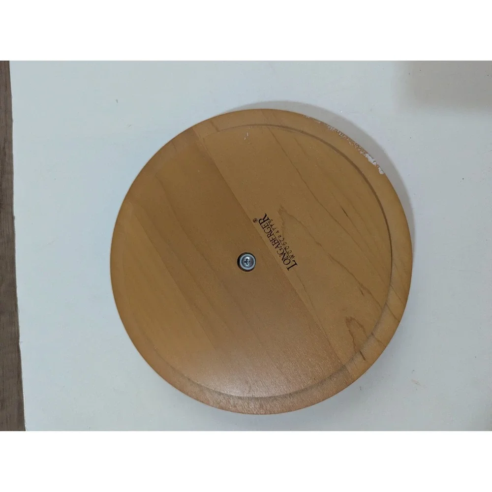 Longaberger Woodcrafts Round Wood Replacement Lid with Knob 7.5 Inch‎